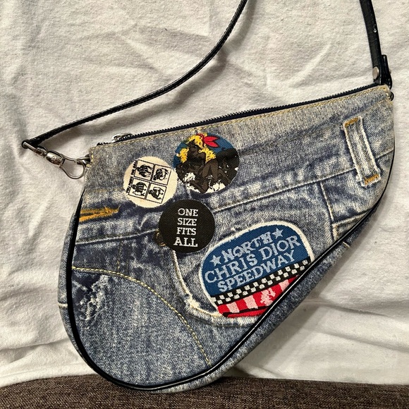 Auth Vintage Limited Edition Dior x Galliano Mini Speedway Saddle Bag - Picture 12 of 13